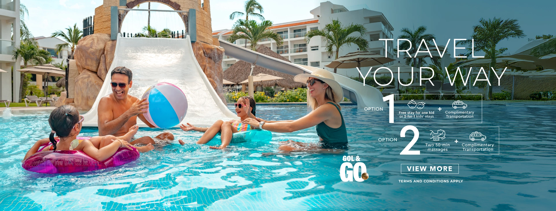 The beach is even better when you choose your benefits Family Resort Mexico