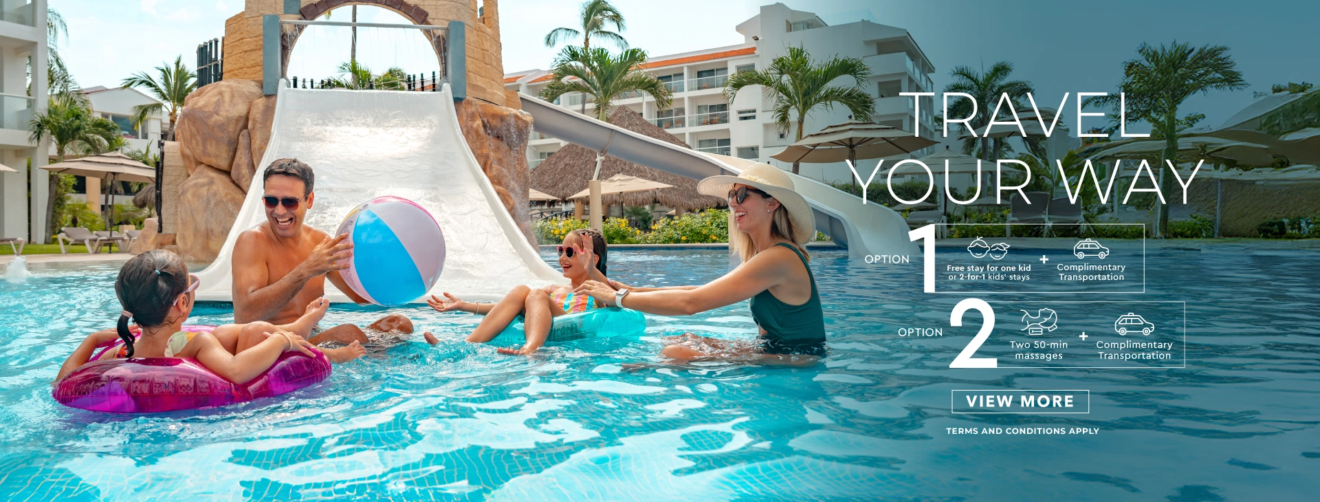 The beach is even better when you choose your benefits Family Resort Mexico