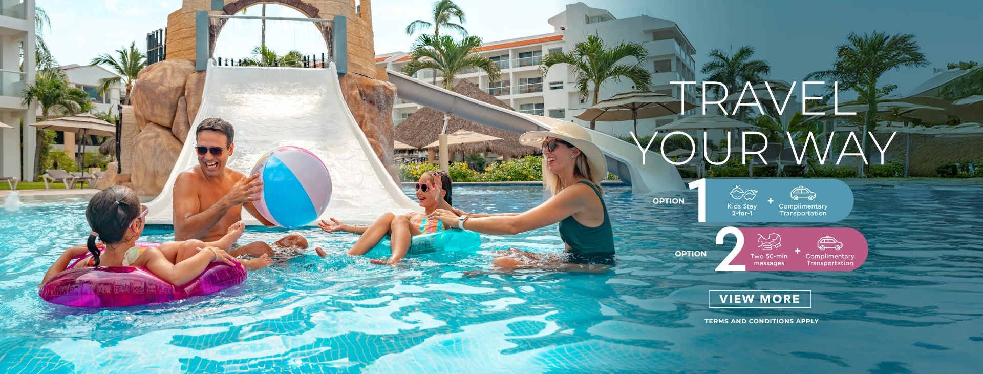 The beach is even better when you choose your benefits Family Resort Mexico
